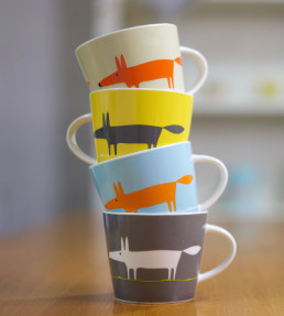 Mr Fox Mug 350ml, Indigo Indigo