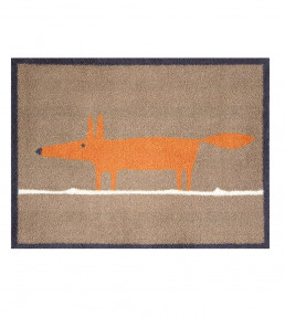 Mr Fox Door Mat, Brown Brown