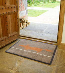 Mr Fox Door Mat, Brown Brown