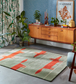 Mr Fox Rug - Mint / Poppy Mint / Poppy