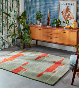 NRUG153203-Mr Fox-Rugs-Mint/Poppy Mint/Poppy