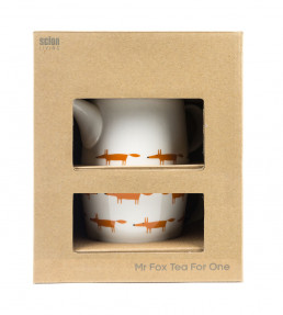 Mr Fox Tea for One, Ceramic / Orange Ceramic / Orange