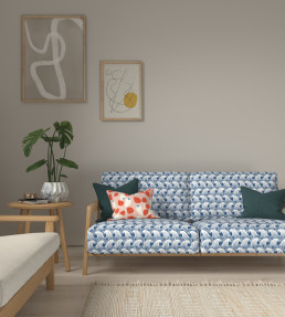 Ride The Wave Fabric - Denim Denim
