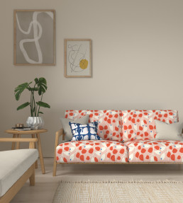 Rosehip Fabric - Milkshake / Poppy Milkshake / Poppy