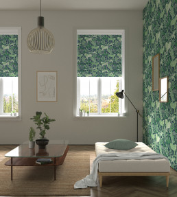 Rumble In The Jungle Fabric - Midnight / Mint Leaf Midnight / Mint Leaf