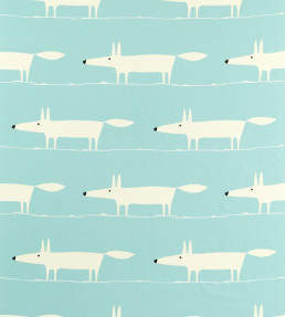 Mr Fox Fabric - Sky Sky