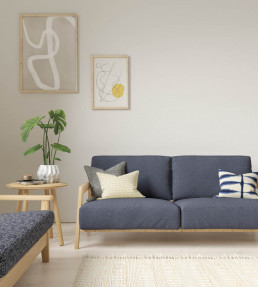 Esala Plains Fabric - Marine Marine