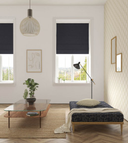 Esala Plains Fabric - Marine Marine