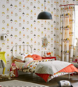 Hello Dolly Wallpaper - Sunshine / Tangerine Sunshine / Tangerine