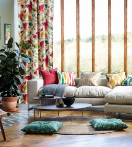 Akira Fabric - Berry / Ochre Berry / Ochre