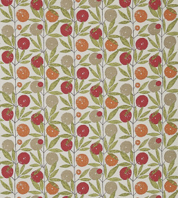 Blomma Fabric - Tangerine / Chilli / Citrus Tangerine / Chilli / Citrus