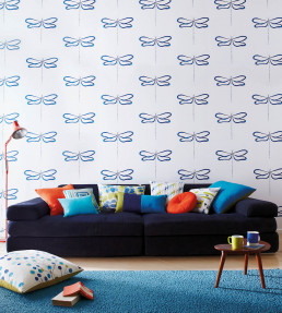 Dragonfly Wallpaper - Gilver / Champagne / Smoke Gilver / Champagne / Smoke