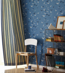 Flight Wallpaper - Denim / Indigo / Chalk Denim / Indigo / Chalk