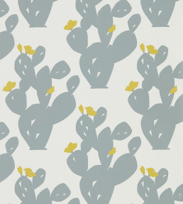 Opunita Wallpaper - Slate / Dandelion Slate / Dandelion