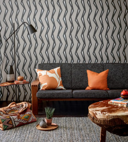 Rayo Wallpaper - Steel / Liquorice Steel / Liquorice