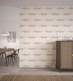 Mr Fox Wallpaper - Silver Silver