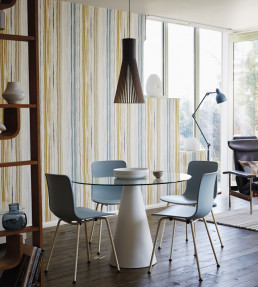Zing Wallpaper - Denim / Ochre / Slate Denim / Ochre / Slate