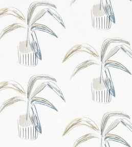 Crassula Wallpaper - Putty / Slate Putty / Slate