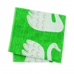 Swim Swam Swan Towel - Guest Towel, Mint Leaf Mint Leaf