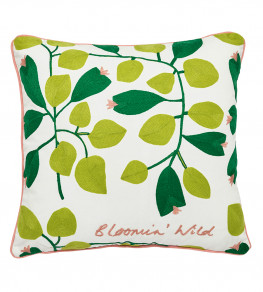 Mr Fox Bloomin Wild Ready Made Cushion, Mint Leaf Mint Leaf