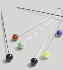 Glass Headed Pins Multi