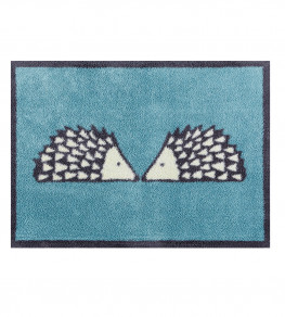 Kissing Spike Door Mat, Turquoise Turquoise