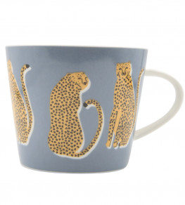 Lionel Leopard Mug, Denim Denim