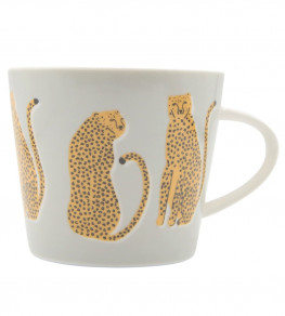 Lionel Leopard Mug, Grey Grey