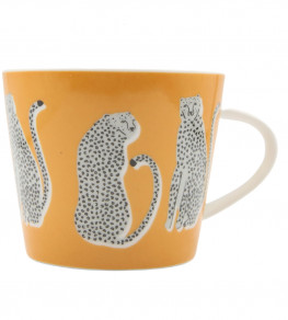 Lionel Leopard Mug, Orange Orange