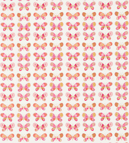 Madame Butterfly Fabric - Cerise / Pistachio / Chalk Cerise / Pistachio / Chalk