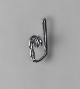 25 Metal Curtain Hooks Silver