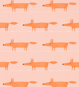 Midi Fox Wallpaper - Milkshake / Rose Milkshake / Rose