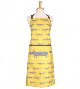 Mr Fox Adult Apron, Yellow Yellow