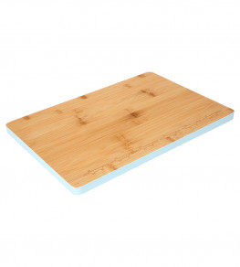 Mr Fox Bamboo Chopping Board, Blue Trim Blue Trim