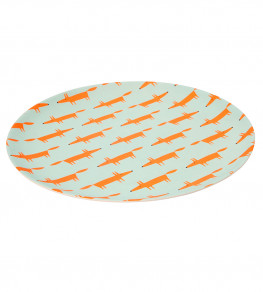 Mr Fox Bamboo Plates Set, Blue Blue