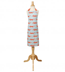 Mr Fox Childrens Apron, Blue Blue