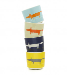 Mr Fox Egg Cup Set of 4, Multi Multi