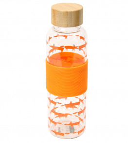 Mr Fox Glass Drinks Bottle, Orange Orange