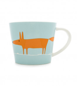 Mr Fox Large Mug, Duckegg / Orange Duckegg / Orange