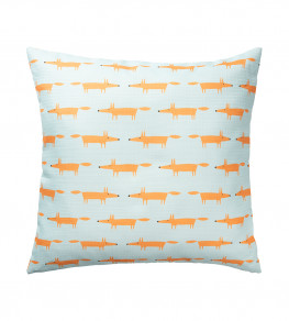 Mr Fox Outdoor Cushion, Sky / Tangerine Sky / Tangerine