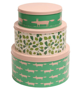 Mr Fox Round Cake Tins Set, Mint Leaf Mint Leaf