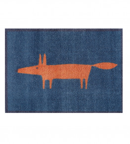 Mr Fox Door Mat, Navy Navy