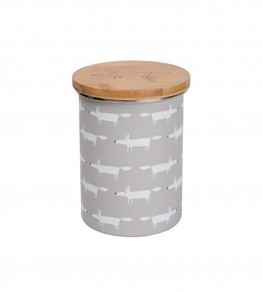 Mr Fox Tea Coffee or Sugar Storage Jar Multi Print, Grey Grey