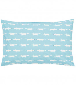 Mr Fox Standard Pillow Case Pair, Teal Teal