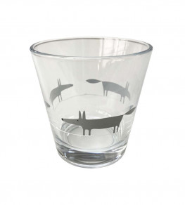 Mr Fox Glass Tumbler, Grey Grey