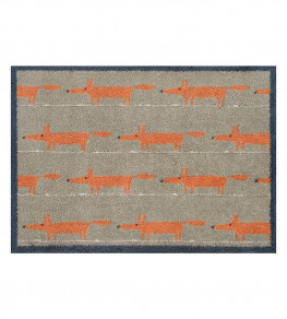 Running Mr Fox Door Mat, Brown Brown