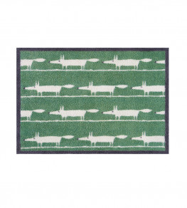 Running Mr Fox Door Mat, Green Green