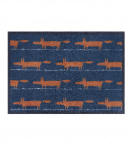 Running Mr Fox Door Mat, Navy Navy