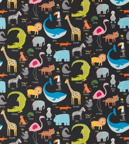 Animal Magic Fabric - Tutti Frutti / BlackBoard Tutti Frutti / BlackBoard