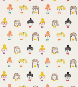 Hello Dolly Fabric - Sunshine / Tangerine / Violet Sunshine / Tangerine / Violet